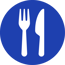 Besteckicon blau